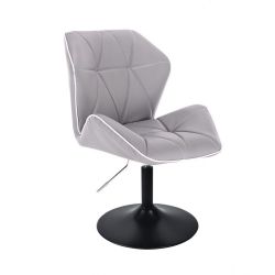 Kosmetická židle MILANO MAX na černém talíři - šedá