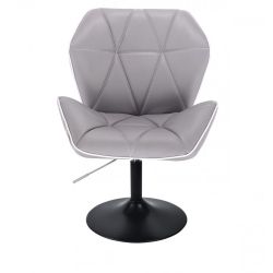 Kosmetická židle MILANO MAX na černém talíři - šedá
