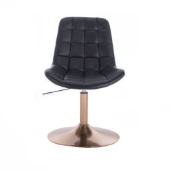 Kosmetická židle PARIS na zlatém talíři - černá