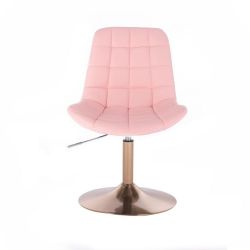  Kosmetická židle PARIS na zlatém talíři - růžová