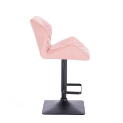  Barová židle MILANO na černé podstavě - růžová