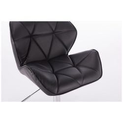 Kosmetická židle MILANO na černé podstavě s kolečky - černá