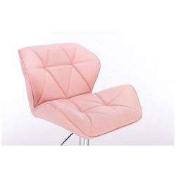 Kosmetická židle MILANO na černém kříži - růžová