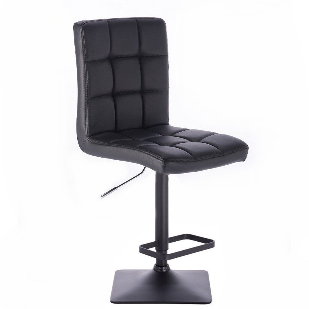 Barová židle TOLEDO na černé podstavě - černá LuxuryForm