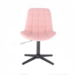 Kosmetická židle PARIS na černém kříži - růžová