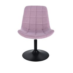 Kosmetická židle PARIS VELUR na černém talíři - fialový vřes