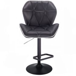 Barová židle MILANO MAX na černém talíři - černá