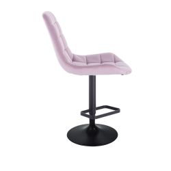 Barová židle PARIS na černém talíři - fialový vřes
