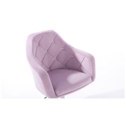 Barová židle ROMA VELUR na černém talíři - fialový vřes