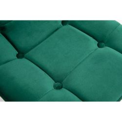 Barová židle SAMSON VELUR na černé podstavě - zelená