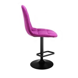 Barová židle SAMSON VELUR na černém talíři - fuchsie