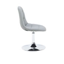 Kosmetická židle SAMSON na stříbrném talíři - šedá