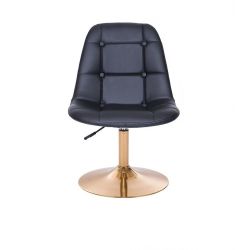 Kosmetická židle SAMSON na zlatém talíři - černá