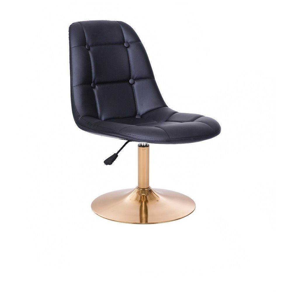 Kosmetická židle SAMSON na zlatém talíři - černá