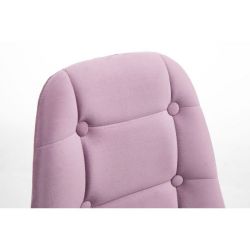 Kosmetická židle SAMSON VELUR na stříbrném talíři - fialový vřes