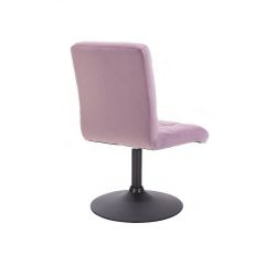 Kosmetická židle TOLEDO VELUR na černém talíři - fialový vřes