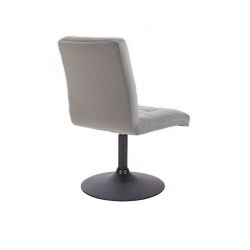 Kosmetická židle TOLEDO VELUR na černém talíři - světle šedá