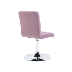 Kosmetická židle TOLEDO VELUR na stříbrném talíři - fialový vřes