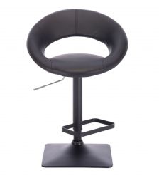 Barová židle NAPOLI na černé podstavě - černá