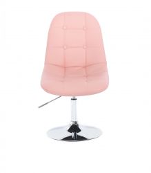 Kosmetická židle SAMSON na stříbrném talíři - růžová
