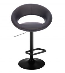 Barová židle NAPOLI na černém talíři - černá