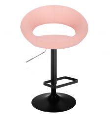 Barová židle NAPOLI na černém talíři - růžová