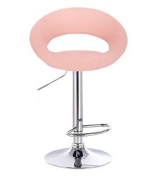 Barová židle NAPOLI na stříbrném talíři - růžová