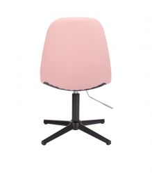 Kosmetická židle SAMSON na černém kříži - růžová