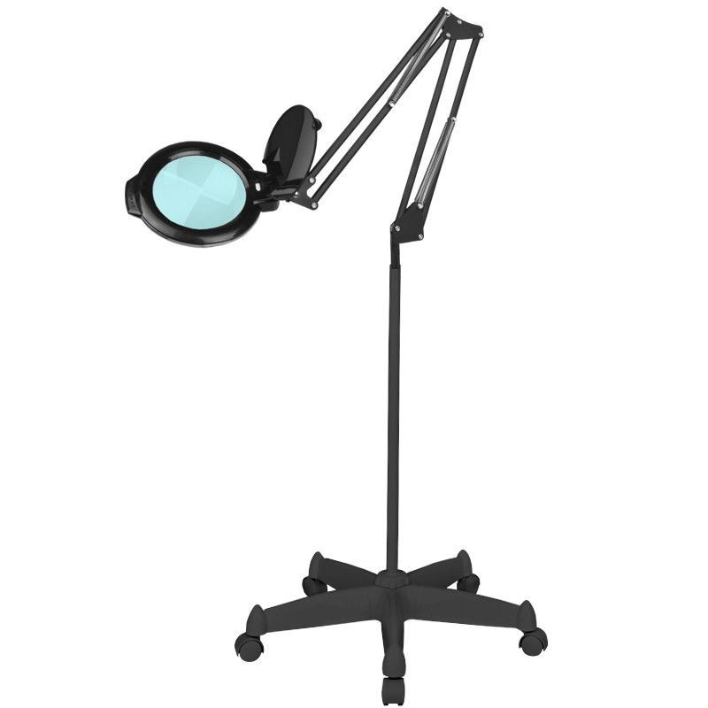 Lampa s lupou LED MOONLIGHT 8013/6" černá na stativu
