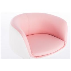 Barová židle MONTANA na zlatém talíři - bílo-růžová
