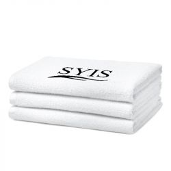 Froté ručník s logem SYIS 50x90 - bílý