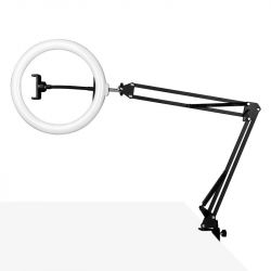  Kruhová lampa RING LED 10' 8 W na stolní desku - černá