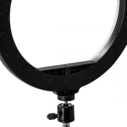 GLOW Kruhová lampa ring 10" bsc s 10W se stativem - černá