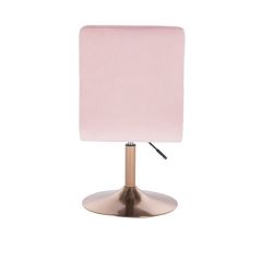 Kosmetická židle TOLEDO VELUR na zlatém talíři - růžová